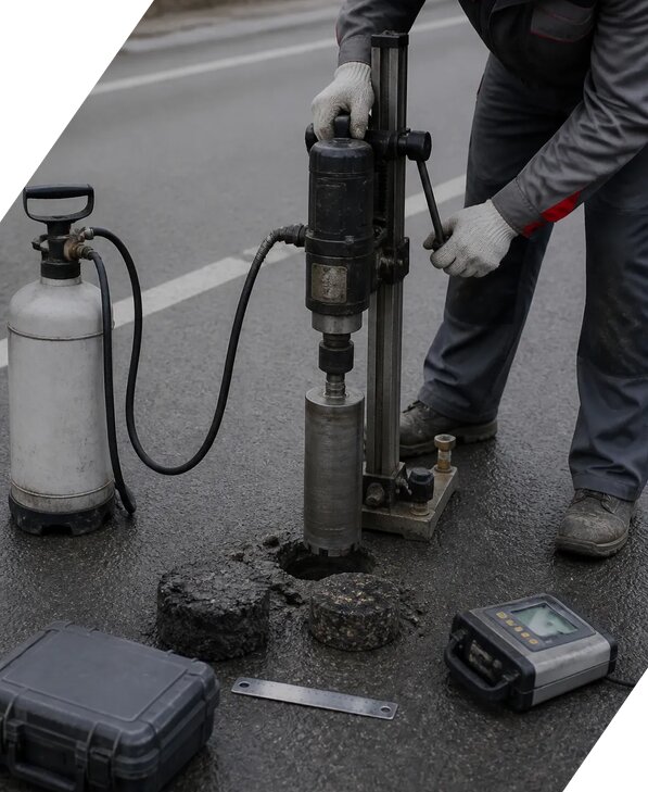 Испытание дорожного покрытия в Егорьевске от 5063 р. | ЭкспертизаРоссия